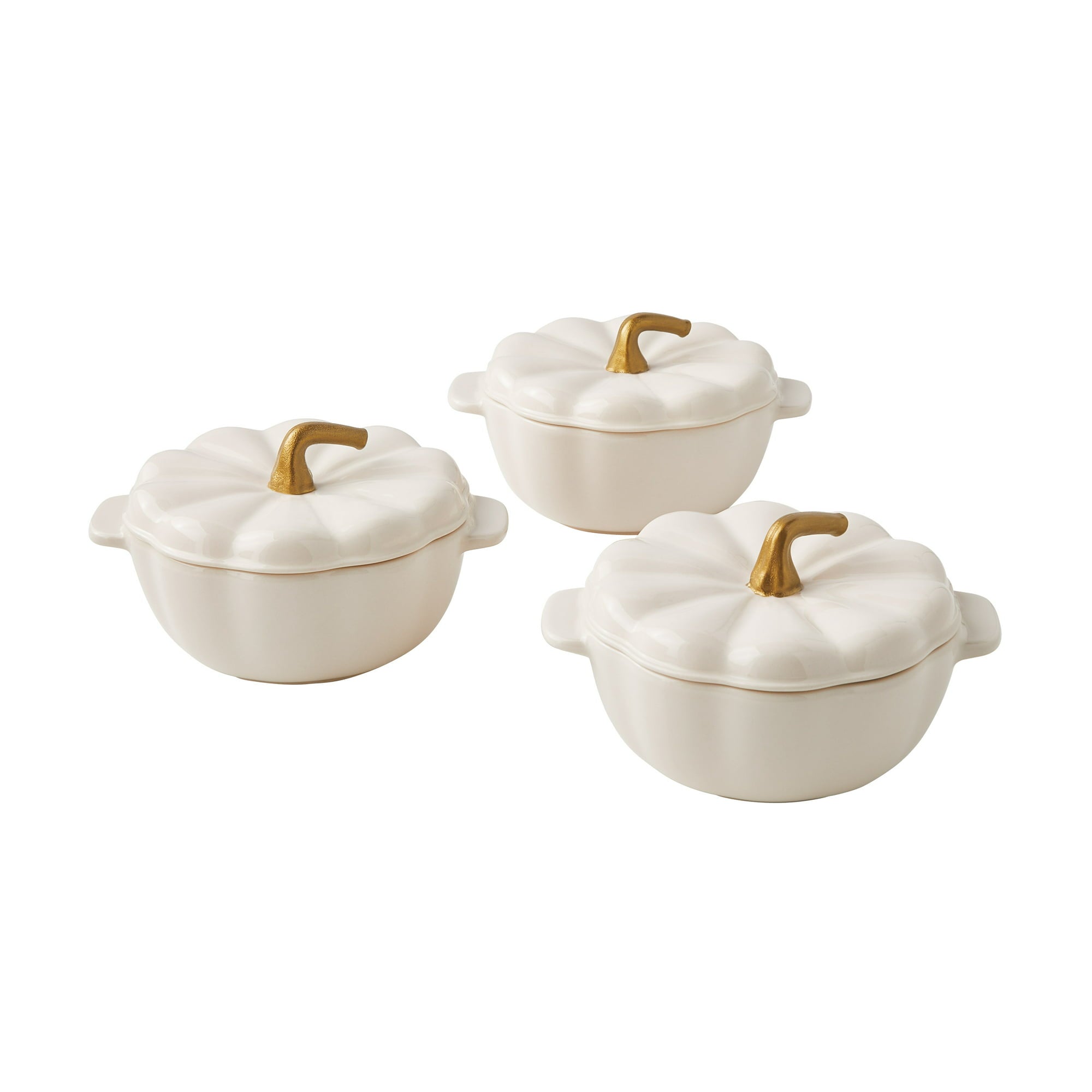 Ceramic Orange Pumpkin Mini Cocottes Set, Mini Ceramic Bowls -14.2-oz (3Pcs) Ceramic Orange Pumpkin Mini Cocottes Set, Mini Ceramic Bowls -14.2-oz (3Pcs)